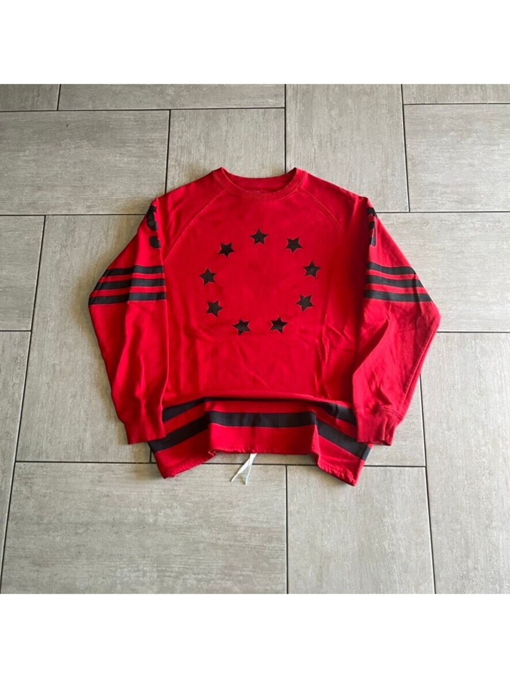 Bleecker & Mercer Red Graphic Crewneck Sweatshirt XL